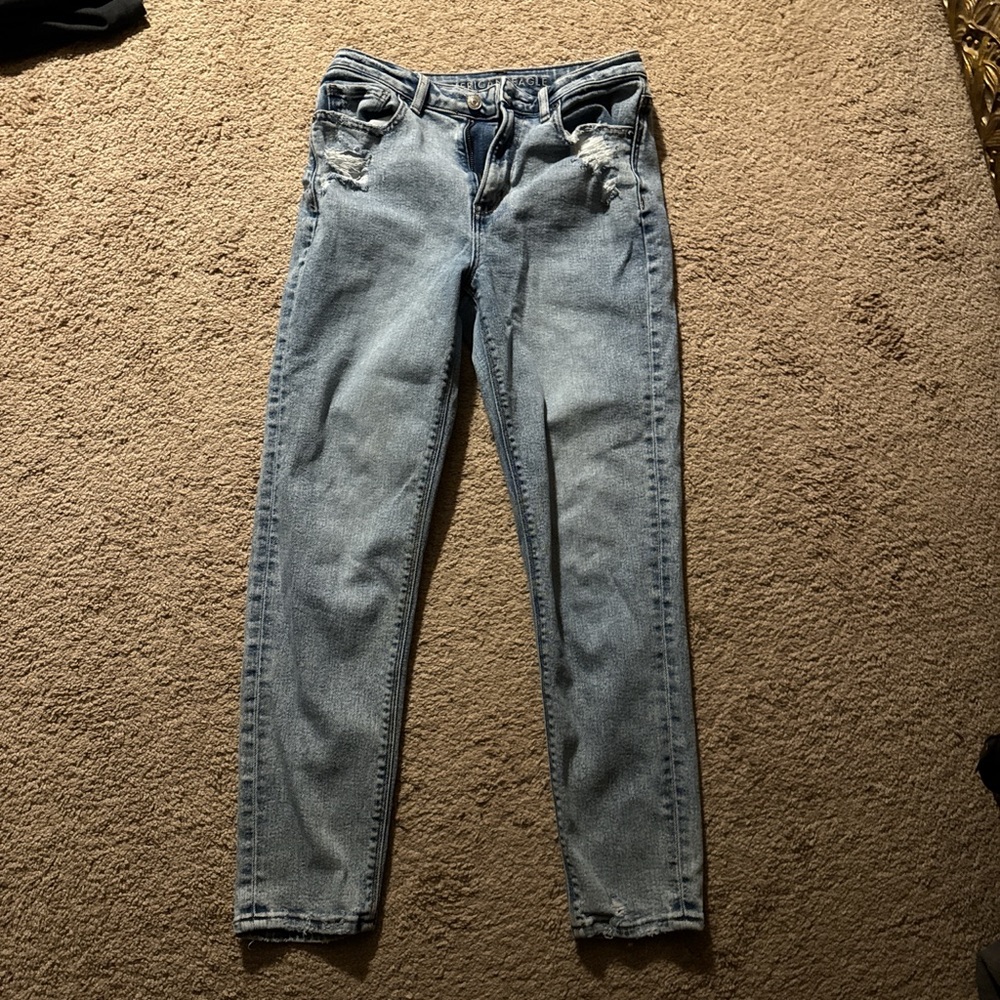 American Eagle Outfitters Light Blue Straight Leg Jeans